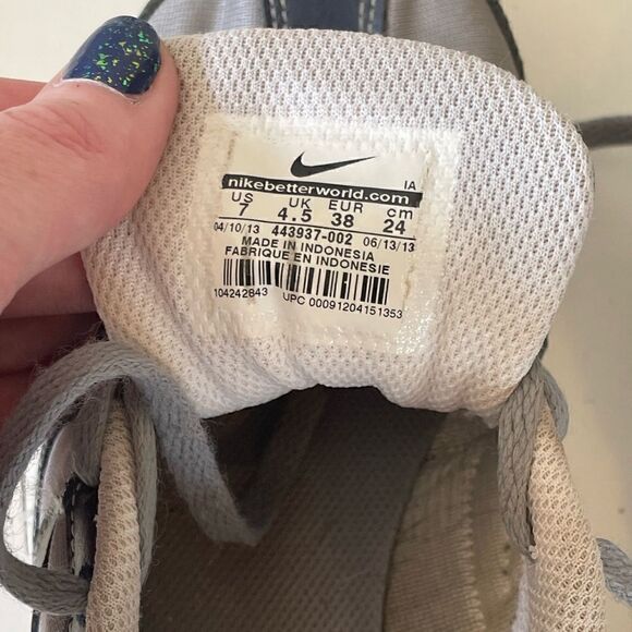 Pre-Used Nike Womens Oceania Blue and Gray Running/Training Shoes Size 7 - Picture 6 of 7